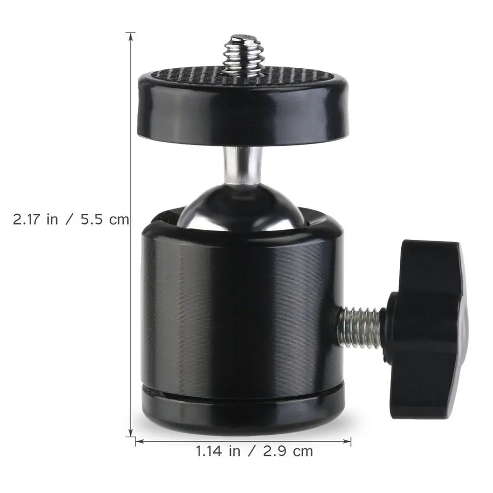 Mini Ball Head 1/4" Cold 360 Degree Swivel For DSLR Camera Mic Flashlight Tripod Adapter Accessories
Mini Ball Head 1/4" Cold 360 Degree Swivel For DSLR Camera Mic Flashlight Tripod Adapter Accessories