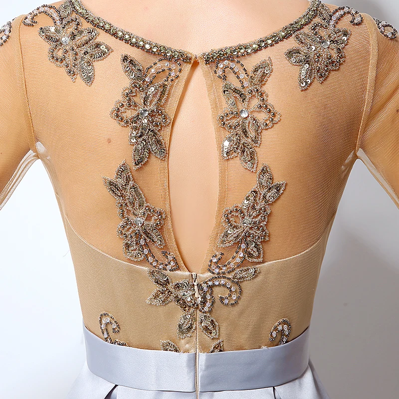 2021 Sexy Illusion Long Sleeve Homecoming Dresses Sheer Crystal Bead Short Prom Party Gowns Gray Rode De Soiree Vestidos LX015
2021 Sexy Illusion Long Sleeve Homecoming Dresses Sheer Crystal Bead Short Prom Party Gowns Gray Rode De Soiree Vestidos LX015