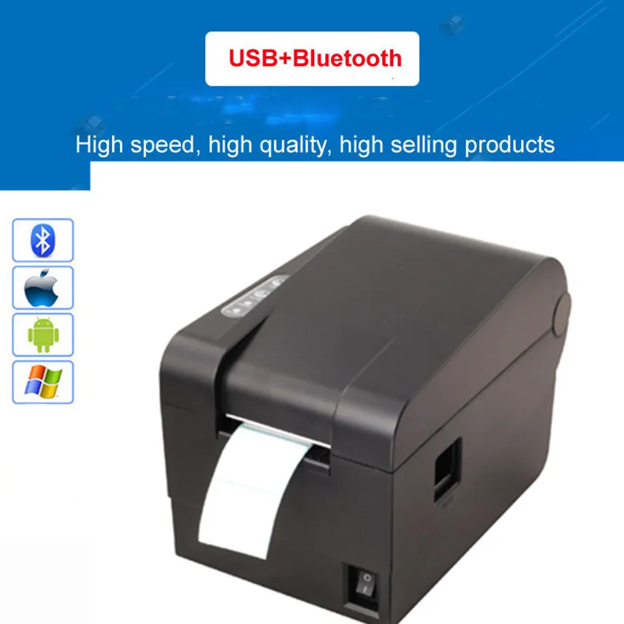 High quality 58mm Thermal barcode sticker printer support1D 2D Qr code the non-drying label printer USB+Bluetooth interface
High quality 58mm Thermal barcode sticker printer support1D 2D Qr code the non-drying label printer USB+Bluetooth interface