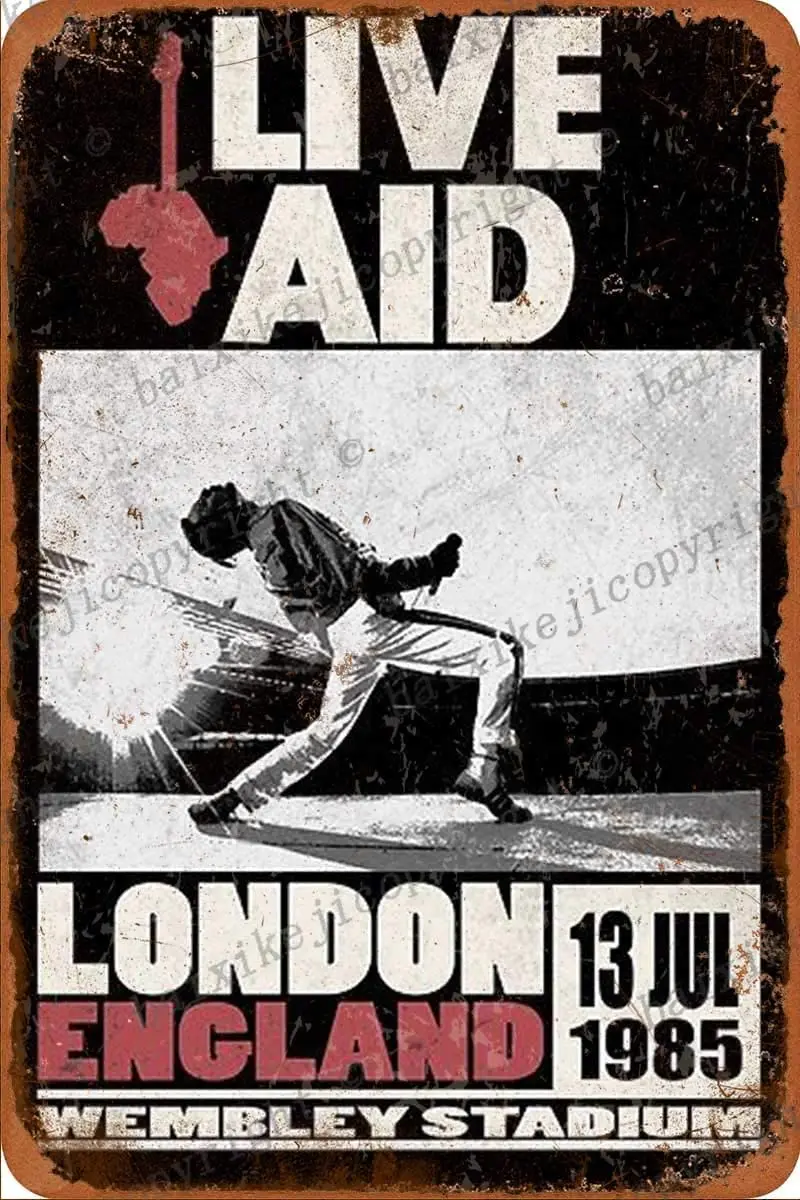 Live Aid at Wembley II Tin Sign Vintage Metal Sign Poster Home Wall Decor Cafe Bar Pub Club Gift
Live Aid at Wembley II Tin Sign Vintage Metal Sign Poster Home Wall Decor Cafe Bar Pub Club Gift