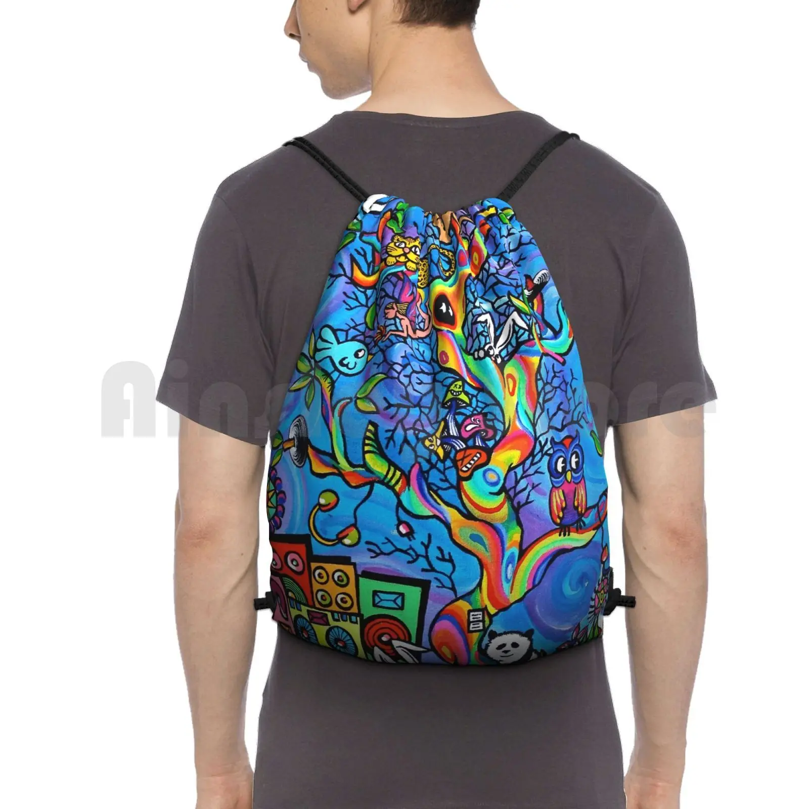 Tree Party Backpack Drawstring Bags Gym Bag Waterproof Tree Party Psychedelic Trippy Colorful Hippie Animals Pandabear
Tree Party Backpack Drawstring Bags Gym Bag Waterproof Tree Party Psychedelic Trippy Colorful Hippie Animals Pandabear