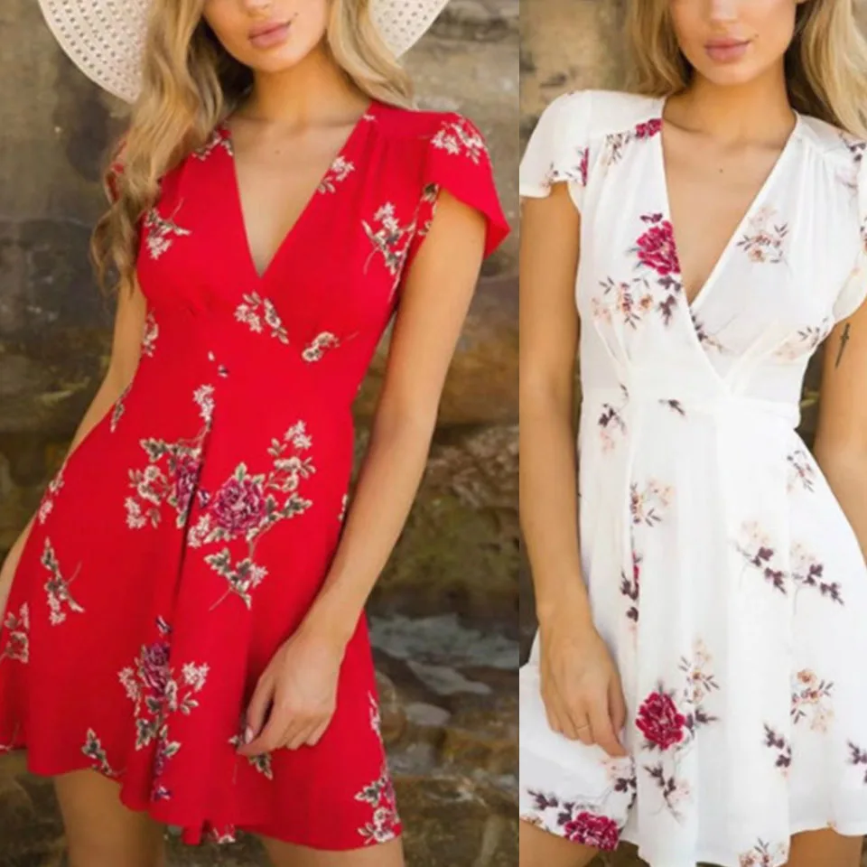 2021 Women Floral Print Patchwork Dress Summer Deep V Neck Bodycon Dresses Chiffon Short Sleeve Beach Dresses Harajuku Fashion
2021 Women Floral Print Patchwork Dress Summer Deep V Neck Bodycon Dresses Chiffon Short Sleeve Beach Dresses Harajuku Fashion
