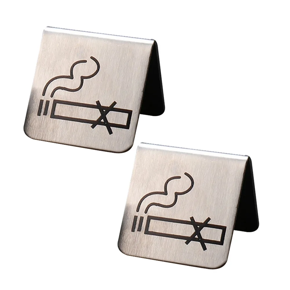 2PCS Stainless Steel Smoking Sign Triangle Free Standing Smoking Table Tent Sign for Office Hotel (Cigarette)
2PCS Stainless Steel Smoking Sign Triangle Free Standing Smoking Table Tent Sign for Office Hotel (Cigarette)