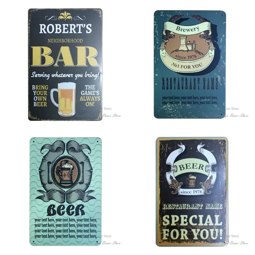 Shabby Wall Metal Tin Signs Classic Robert's Beer Style Vintage Bar Pub Club Home Wall Decor Art Retro Metal Plaque Iron
Shabby Wall Metal Tin Signs Classic Robert's Beer Style Vintage Bar Pub Club Home Wall Decor Art Retro Metal Plaque Iron