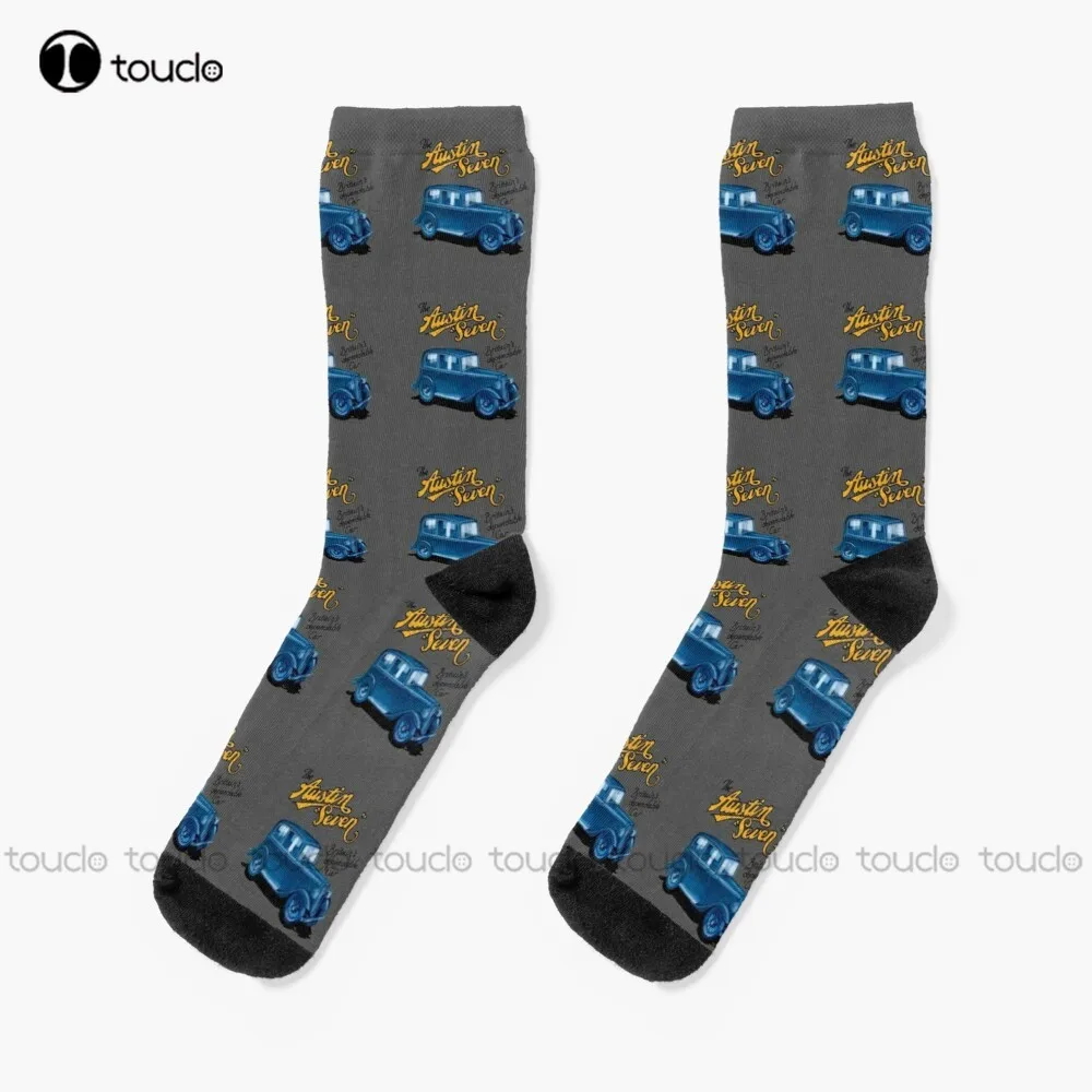 

The Austin Seven Vintage Car Socks Funky Socks Personalized Custom Unisex Adult Teen Youth Socks 360° Digital Print Funny Sock