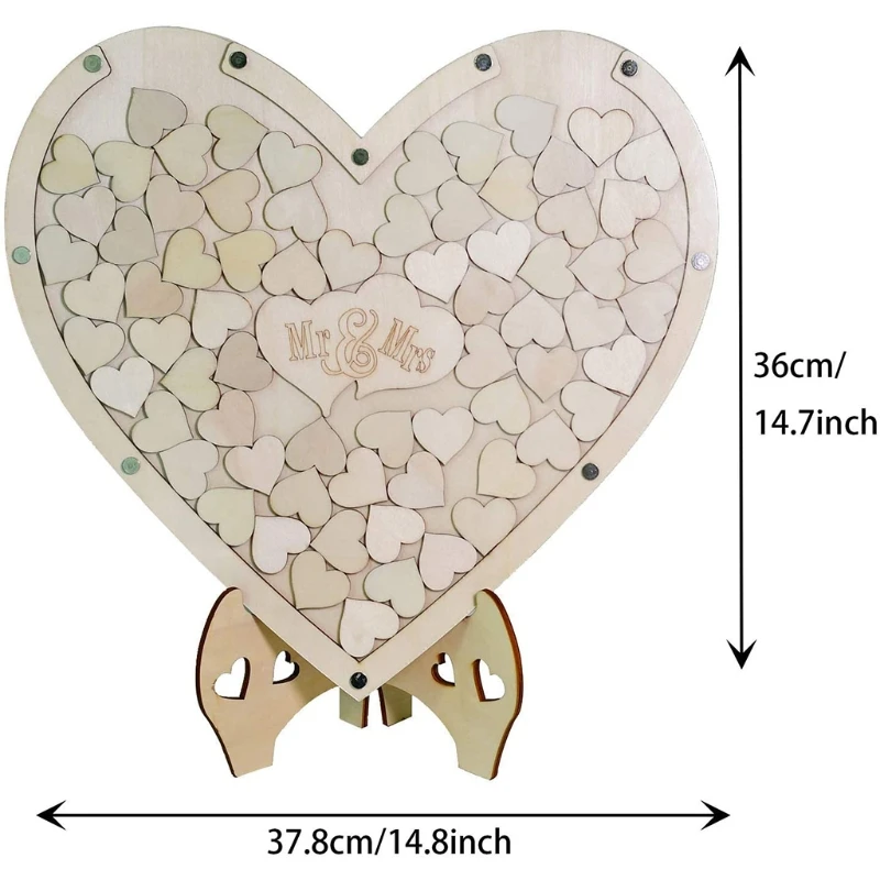 Heart Shape Wedding Guest Book Alternative Wooden Frame with 75 Blank Hearts Wedding Decorations Display Easel Rustic
Heart Shape Wedding Guest Book Alternative Wooden Frame with 75 Blank Hearts Wedding Decorations Display Easel Rustic