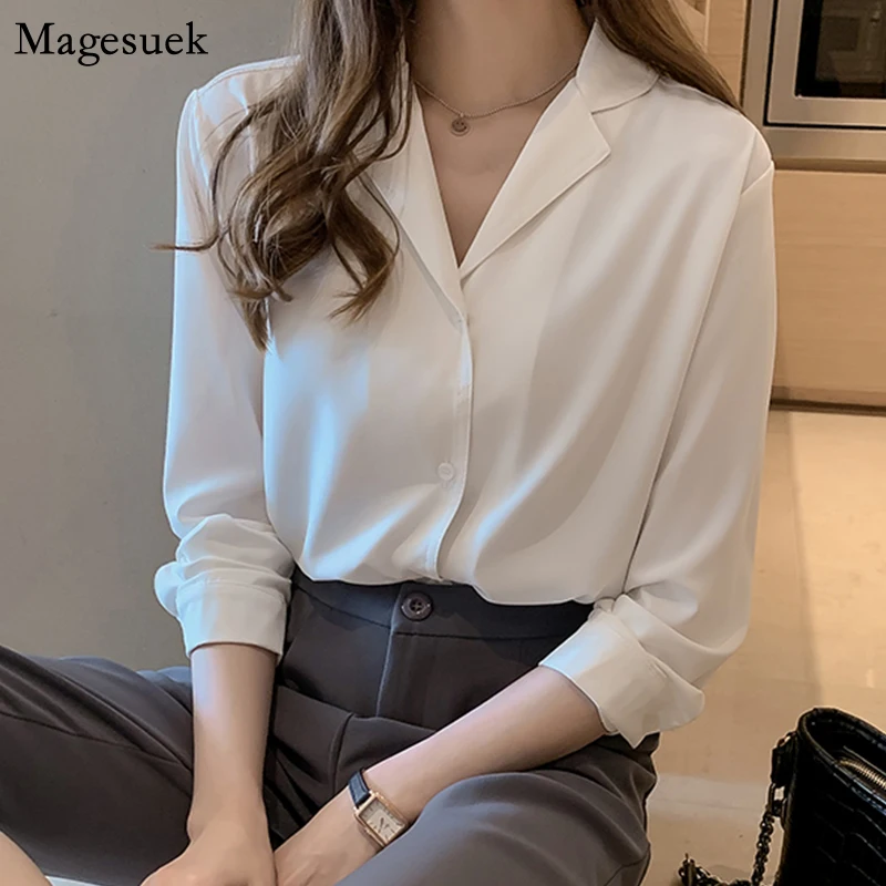 Women Top and Blouse 2021 Autumn Solid Chiffon Womens Blouses Loose Long Sleeve Shirt Women Chic Office Lady Blusas Mujer 9380
Women Top and Blouse 2021 Autumn Solid Chiffon Womens Blouses Loose Long Sleeve Shirt Women Chic Office Lady Blusas Mujer 9380
