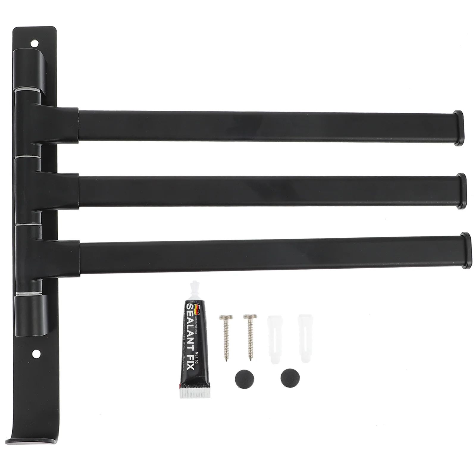 1 комплект практичной Вешалки для полотенец, прочная Поворотная вешалка для полотенец для ванной комнаты (черный) 
1 комплект практичной Вешалки для полотенец, прочная Поворотная вешалка для полотенец для ванной комнаты (черный)