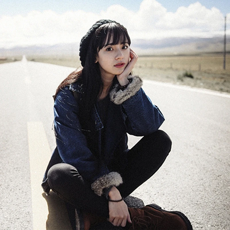 Женская куртка из овечьей шерсти, теплая джинсовая куртка с отложным воротником и длинными рукавами, с хлопковой подкладкой, YFY200 s, верхняя о... 
Женская куртка из овечьей шерсти, теплая джинсовая куртка с отложным воротником и длинными рукавами, с хлопковой подкладкой, YFY200 s, верхняя о...