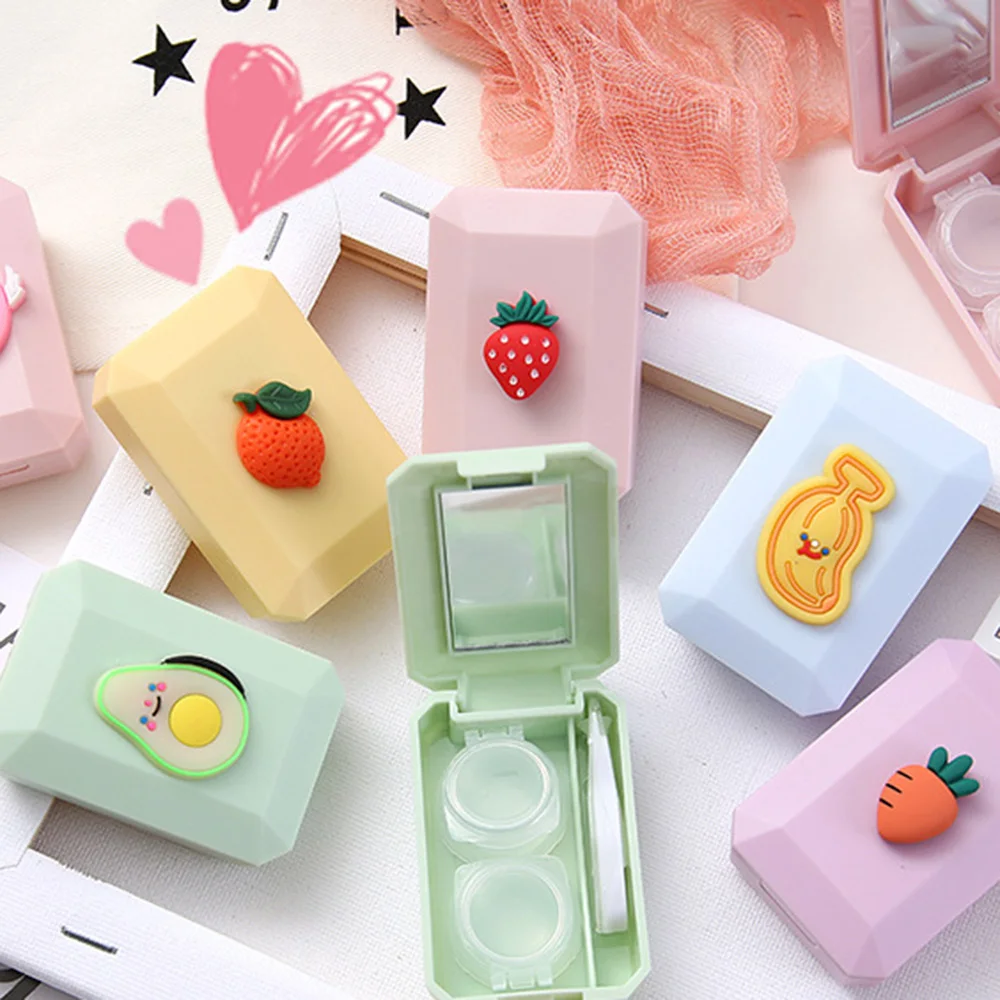 Cartoon fruit Contact Lens Cases With Mirror For Girls Travel Kit Holder Container Travel Accessaries Support Gift
Cartoon fruit Contact Lens Cases With Mirror For Girls Travel Kit Holder Container Travel Accessaries Support Gift