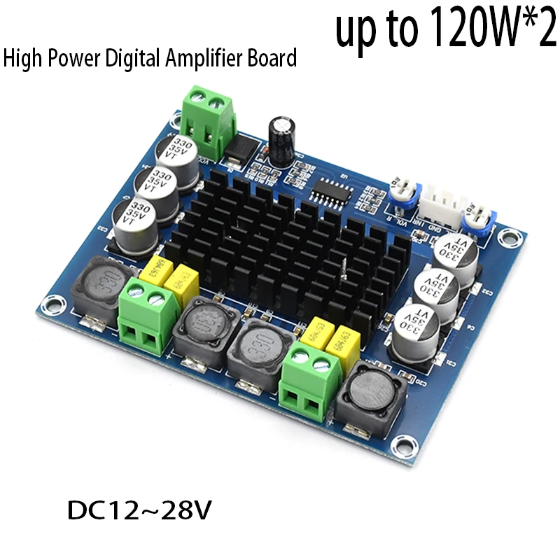 KYYSLB DC12~28V 2*120W High Power Amplifier Board TPA3116D2 Class D Home Audio Digital Amplifier Board Dual Channel XH-M543
KYYSLB DC12~28V 2*120W High Power Amplifier Board TPA3116D2 Class D Home Audio Digital Amplifier Board Dual Channel XH-M543