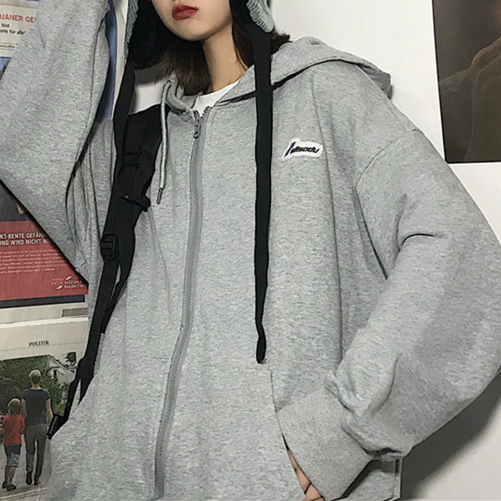 Womens Long Sleeve Irregular Sweatshirt Loose Print Pullover Tops Blouse Fashion Street Style Zipper Super David Clothing Women
Womens Long Sleeve Irregular Sweatshirt Loose Print Pullover Tops Blouse Fashion Street Style Zipper Super David Clothing Women