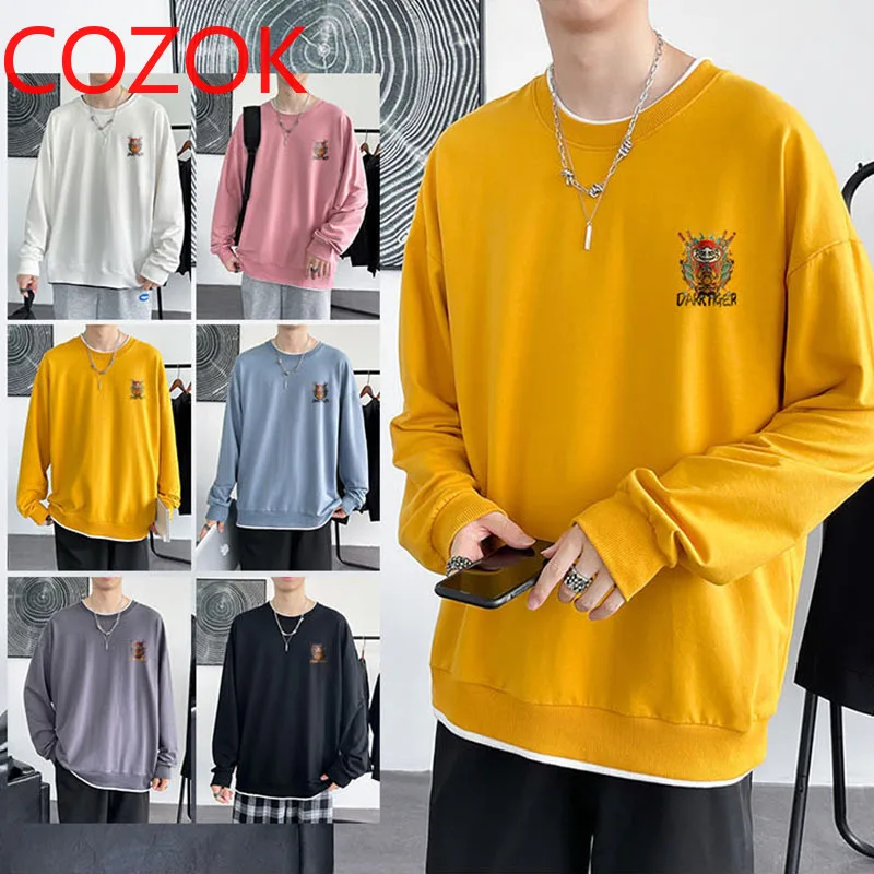 2021 new autumn fake two piece Hong Kong style casual round neck loose fashion couple printed sweater
2021 new autumn fake two piece Hong Kong style casual round neck loose fashion couple printed sweater