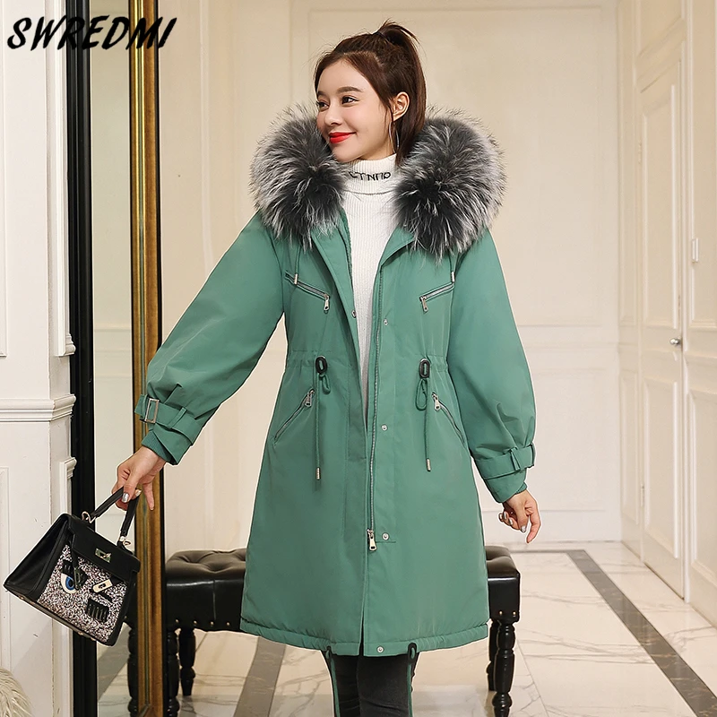 Женские зимние теплые парки SWREDMI 2021, женская зимняя куртка, женские облегающие куртки, хлопковые пуховые длинные пальто, зимняя одежда, тепл...
Женские зимние теплые парки SWREDMI 2021, женская зимняя куртка, женские облегающие куртки, хлопковые пуховые длинные пальто, зимняя одежда, тепл...