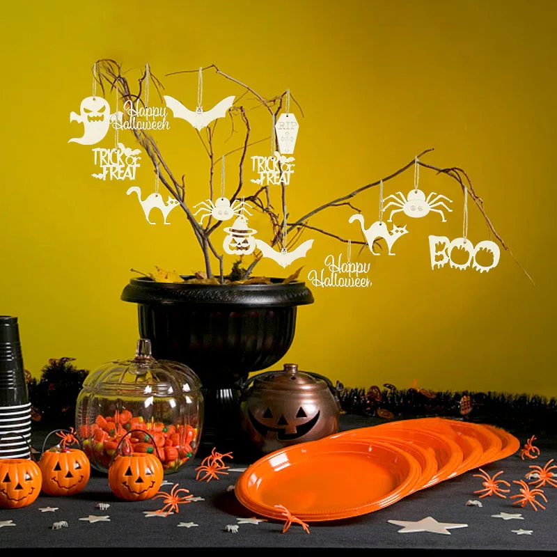 Halloween Decorations Pumpkin Spider Bat Ghost Laser Cut Wood Chip Outdoor Indoor Hanging Pendants Festival Party Home Decor
Halloween Decorations Pumpkin Spider Bat Ghost Laser Cut Wood Chip Outdoor Indoor Hanging Pendants Festival Party Home Decor