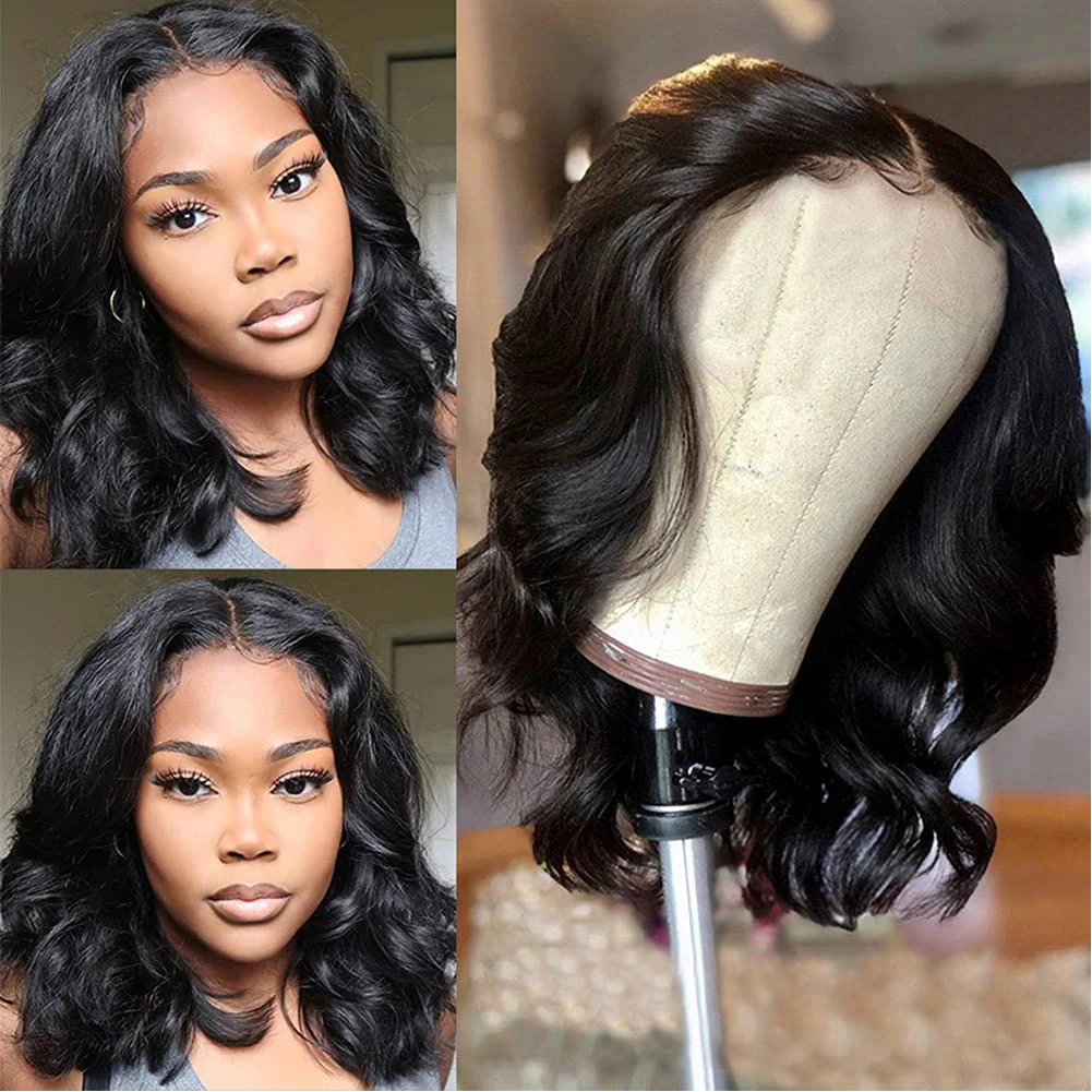 RONGDUOYI Short Body Wave Wig Middle Part Synthetic Lace Front Wig Heat Resistant Black Color Long Glueless Wigs For Women
RONGDUOYI Short Body Wave Wig Middle Part Synthetic Lace Front Wig Heat Resistant Black Color Long Glueless Wigs For Women