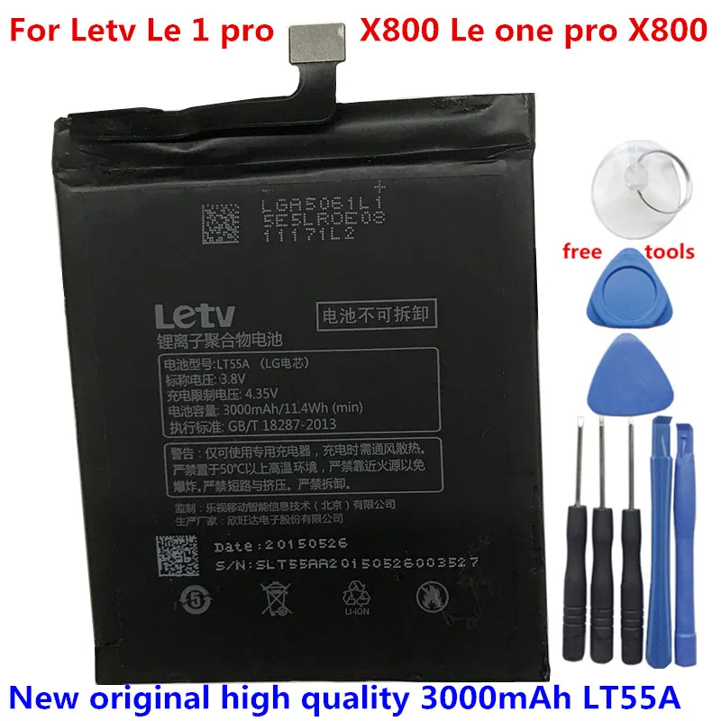 Original LT55A 3000mAh Battery For Letv Le 1 pro X800 Le One Pro X800 Mobile Phone Batteries
Original LT55A 3000mAh Battery For Letv Le 1 pro X800 Le One Pro X800 Mobile Phone Batteries