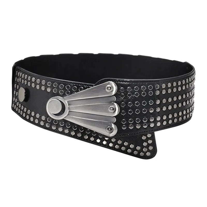 Gothic Punk Rivet Elastic Belts Fashion Stretchy Dress Wide Waistband Red Black Fuax Leather Women Belt Studded Decorative Belts
Gothic Punk Rivet Elastic Belts Fashion Stretchy Dress Wide Waistband Red Black Fuax Leather Women Belt Studded Decorative Belts