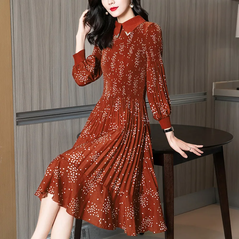 Shangpin spring new dress women 2021 fashion Lapel long sleeve floral temperament slim red skirt
Shangpin spring new dress women 2021 fashion Lapel long sleeve floral temperament slim red skirt
