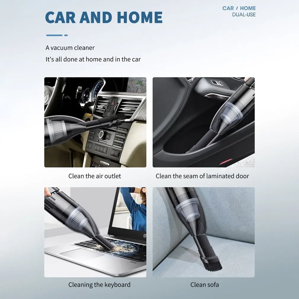 Car vacuum cleaner wireless charging car household dual purpose car special small mini high power for strong suction
Car vacuum cleaner wireless charging car household dual purpose car special small mini high power for strong suction