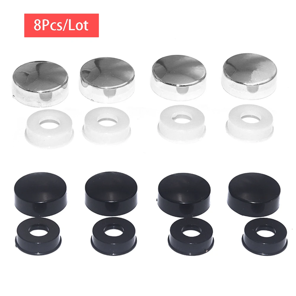 8Pcs/Set Black Sliver Security License Plate Frame Mounting Screw Nut Caps+Bolt Cover Set Universal For Car Truck Motorcycle
8Pcs/Set Black Sliver Security License Plate Frame Mounting Screw Nut Caps+Bolt Cover Set Universal For Car Truck Motorcycle
