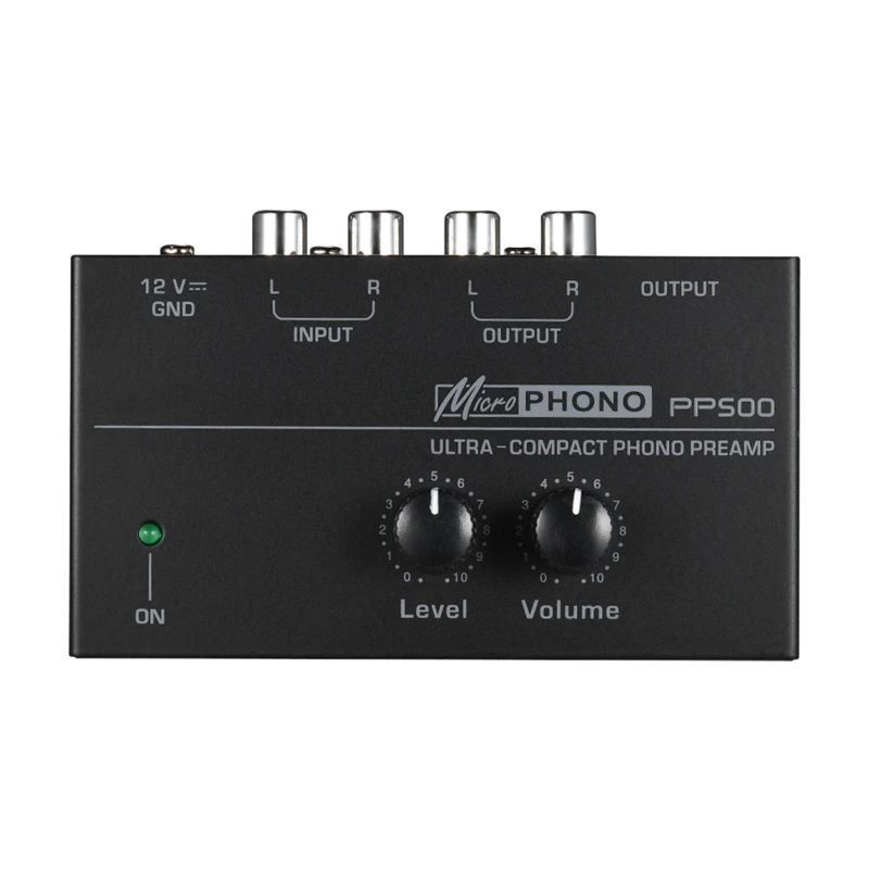 Pp500 ультра-компактный преусилитель Phono с уровнем и регулятором громкости Rca вход
