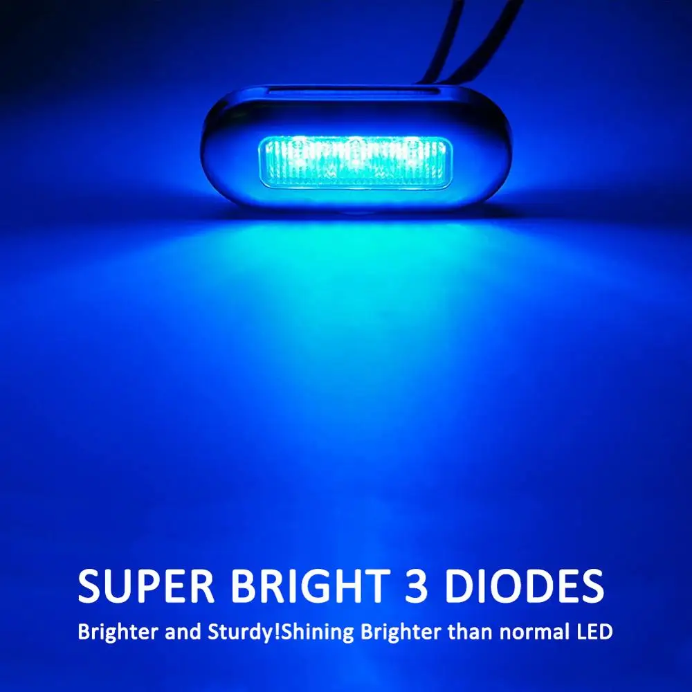 4pcs Boat Marine 12V Large Waterproof Cool Blue LED Courtesy Lights Stair Deck Boat Stair Deck Side Marker Light Courtesy Lights
4pcs Boat Marine 12V Large Waterproof Cool Blue LED Courtesy Lights Stair Deck Boat Stair Deck Side Marker Light Courtesy Lights