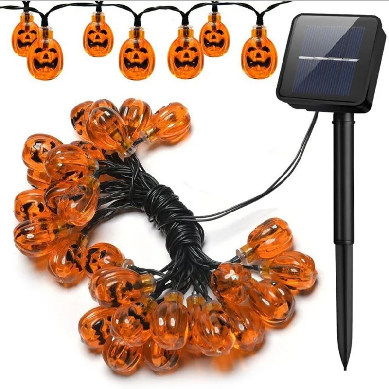 LED Halloween Pumpkin String Lights Solar Powered Fairy Lights Outdoor Twinkle Waterproof Garden Garland Christmas Party Decor
LED Halloween Pumpkin String Lights Solar Powered Fairy Lights Outdoor Twinkle Waterproof Garden Garland Christmas Party Decor
