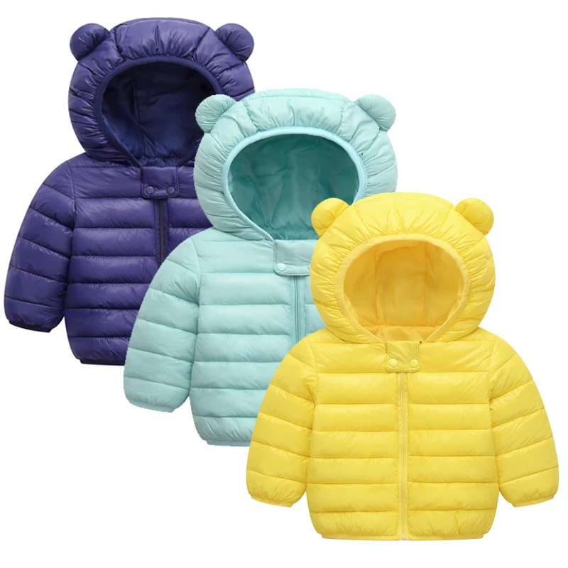 Фото Детское пуховое пальто на молнии Одежда для малышей Милая зимняя теплая куртка с(Aliexpress на русском)