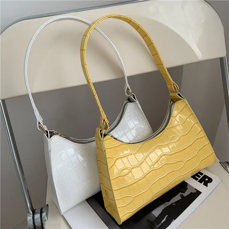 Women Bag Women Luxury Designer Handbags Stone Pattern Small Armpit Bags 2021 New Summer Shoulder Bags For Women White Yellow
Women Bag Women Luxury Designer Handbags Stone Pattern Small Armpit Bags 2021 New Summer Shoulder Bags For Women White Yellow