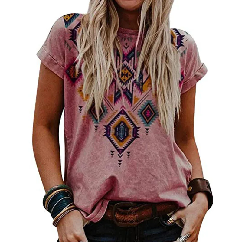 Plus Size Loose Tshirt Women's Summer Casual Print Shirt Round Neck Boho Tops Chemise Femme 5XL
Plus Size Loose Tshirt Women's Summer Casual Print Shirt Round Neck Boho Tops Chemise Femme 5XL