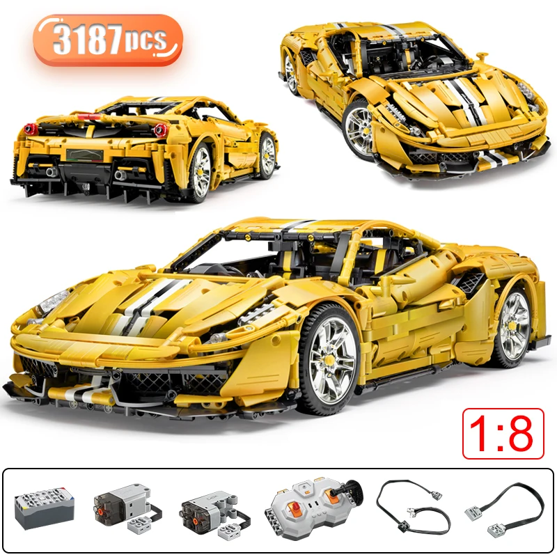 Technical Competition RC Sports Car Building Blocks Remote Control Racing Supercar Vehicle Bricks Mechanical Toys for Boys Gifts
Technical Competition RC Sports Car Building Blocks Remote Control Racing Supercar Vehicle Bricks Mechanical Toys for Boys Gifts