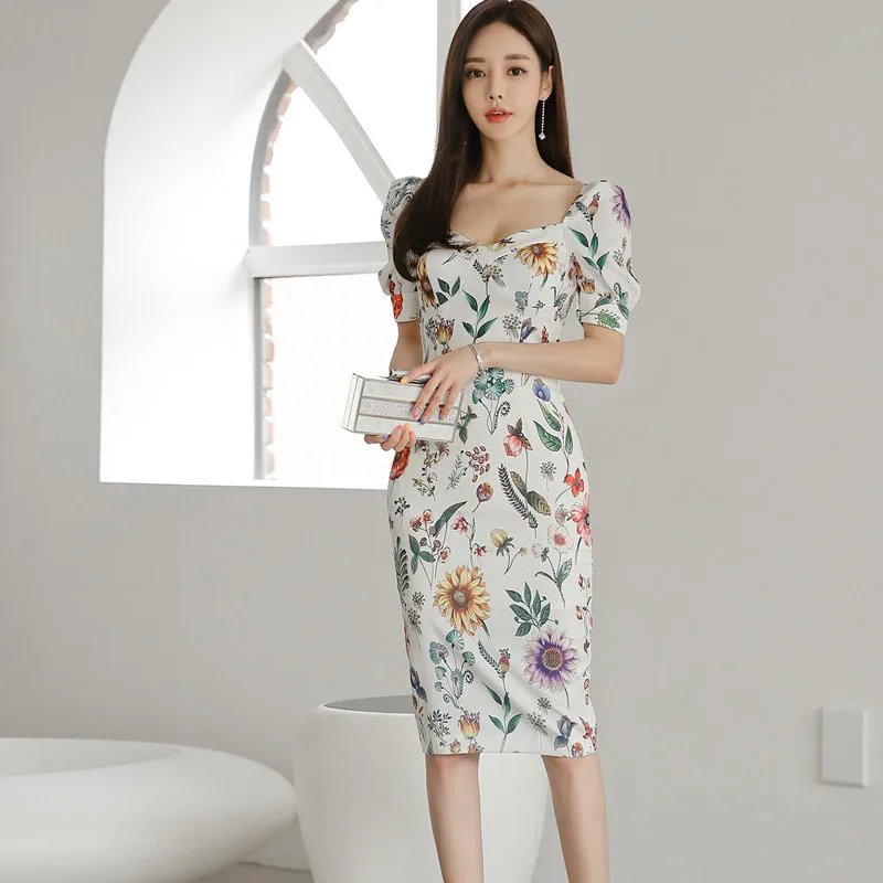 Summer Dress Evening Elegant Vintage Oneck Women Dresses White Floral Office Bodycon Bandag Sundress Party Sexy Korean Clothes
Summer Dress Evening Elegant Vintage Oneck Women Dresses White Floral Office Bodycon Bandag Sundress Party Sexy Korean Clothes