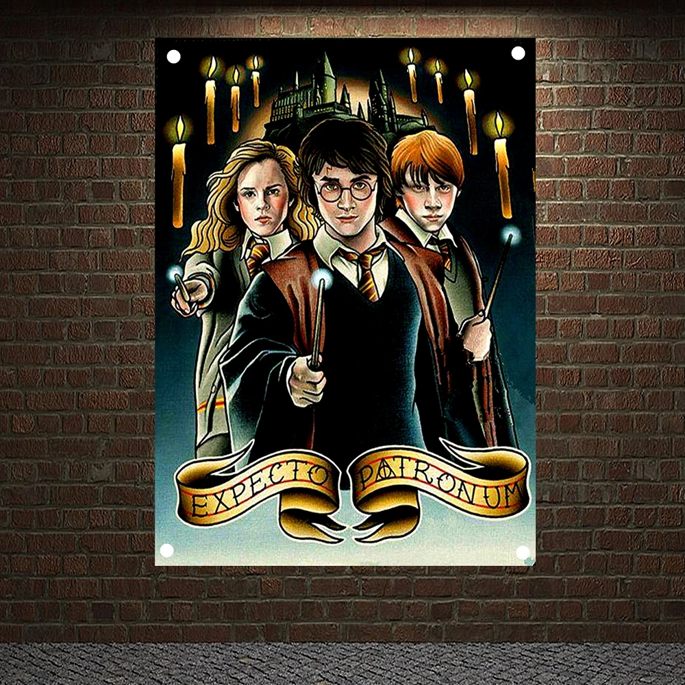 EXPECTO PATRONUM Retro Tattoo Banner Canvas Painting Wall Art Print Posters Home Decor Mural Hanging Flag 4 Gromments in Corners
EXPECTO PATRONUM Retro Tattoo Banner Canvas Painting Wall Art Print Posters Home Decor Mural Hanging Flag 4 Gromments in Corners