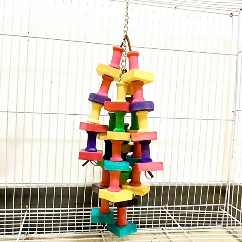 Parrot Toys Building Blocks Toys Bird Toys for Pet Rainbow Bite String Toys, Chewing Toy for Birds
Parrot Toys Building Blocks Toys Bird Toys for Pet Rainbow Bite String Toys, Chewing Toy for Birds