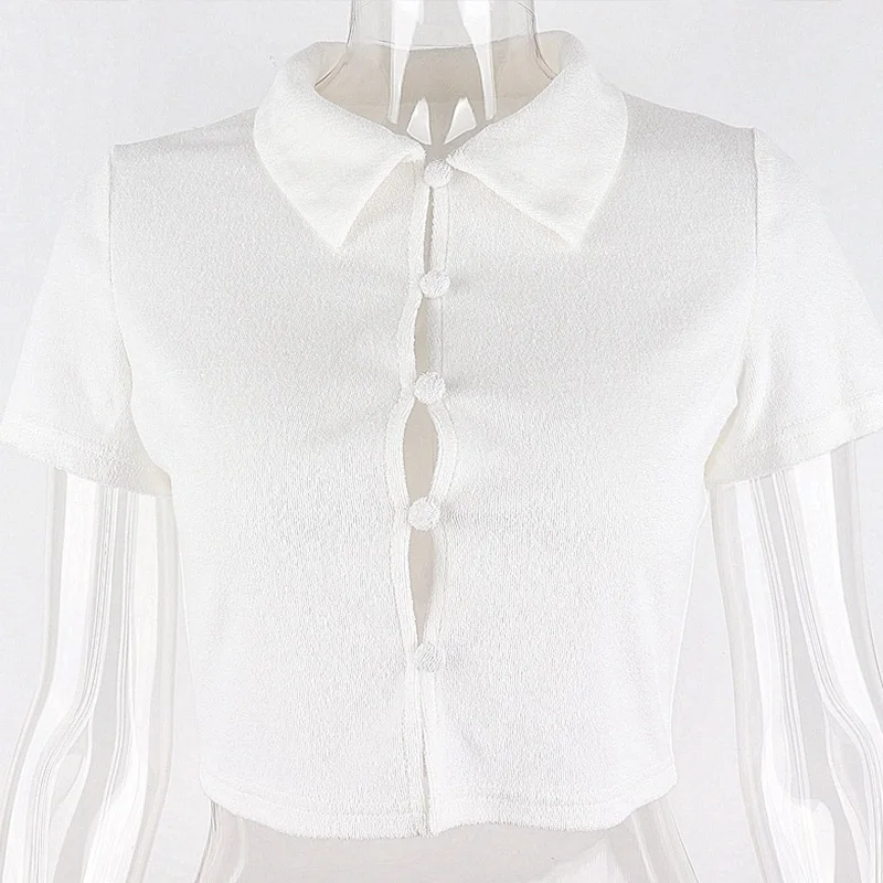 white short sleeve single breasted camis Turn-down Collar casual women's sexy wrap tanks 2021 casual female summer beach tops
white short sleeve single breasted camis Turn-down Collar casual women's sexy wrap tanks 2021 casual female summer beach tops