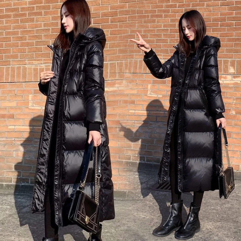 Black Glossy Parka Coat Women's 2022 Fashion Thicken Winter Hooded Loose Long Jacket Female Windproof Rainproof Warm Outwear
Black Glossy Parka Coat Women's 2022 Fashion Thicken Winter Hooded Loose Long Jacket Female Windproof Rainproof Warm Outwear
