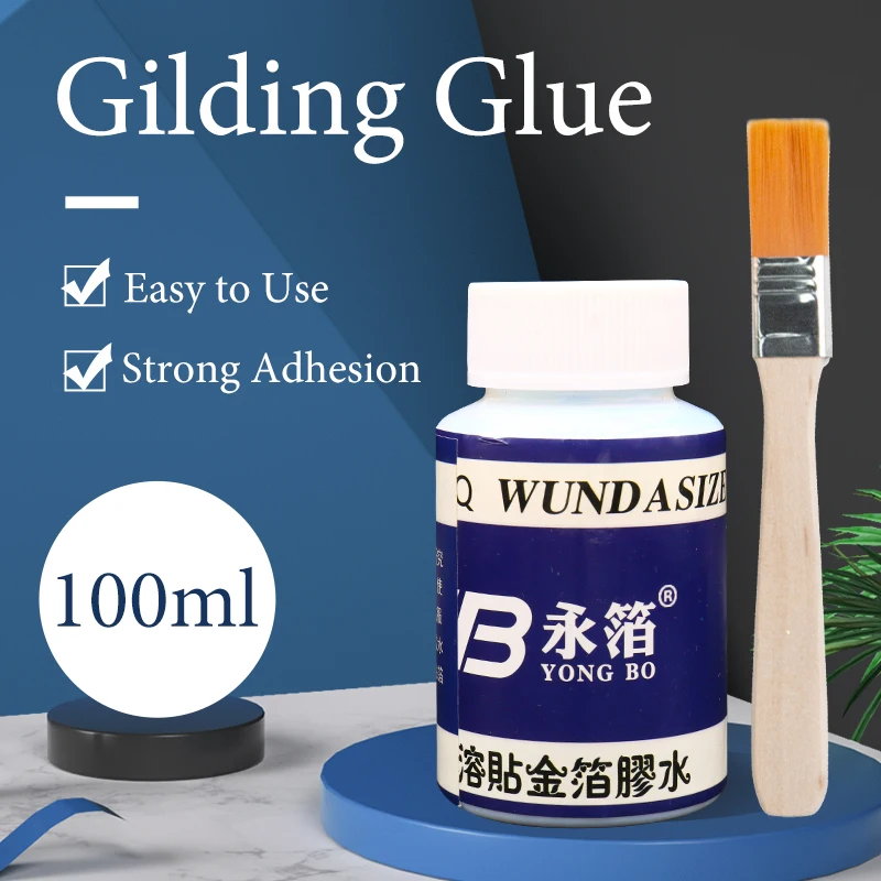 100ml/bottle Gilding Glue Gold Leaf Foil Water-based Glue for Gold Foil Sheets Arts Craft Paper Home Decortion Gilding Adhesive
100ml/bottle Gilding Glue Gold Leaf Foil Water-based Glue for Gold Foil Sheets Arts Craft Paper Home Decortion Gilding Adhesive