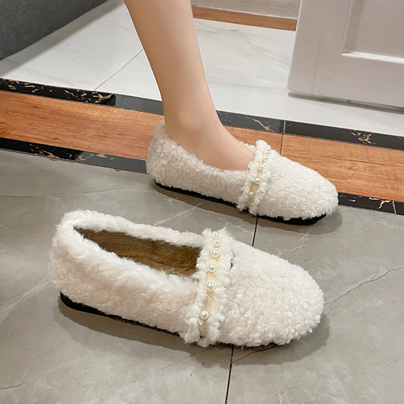 Women All-Match Casual Female Sneakers Moccasin Shoes Round Toe Loafers Fur Autumn Pearl Decorateion Modis Retro Moccasins New C
Women All-Match Casual Female Sneakers Moccasin Shoes Round Toe Loafers Fur Autumn Pearl Decorateion Modis Retro Moccasins New C