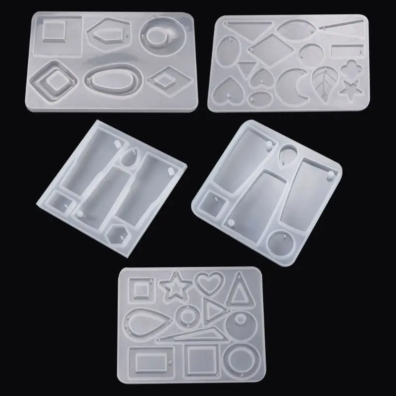 5 Pcs/set Irregular Earring Pendant Jewelry Making Accessories Silicone Mold Set DIY Crystal Epoxy Molds 517F
5 Pcs/set Irregular Earring Pendant Jewelry Making Accessories Silicone Mold Set DIY Crystal Epoxy Molds 517F