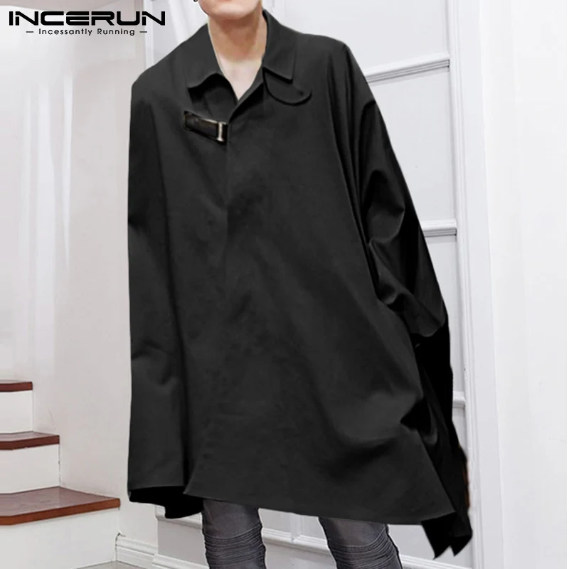 Модный Мужской плащ INCERUN, нестандартный плащ, 2021, отворот, на одной пуговице, свободный тонкий Тренч с карманами, однотонная уличная одежда, п...
Модный Мужской плащ INCERUN, нестандартный плащ, 2021, отворот, на одной пуговице, свободный тонкий Тренч с карманами, однотонная уличная одежда, п...