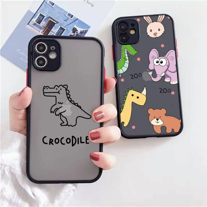 Creative cute dinosaur Phone Case For iPhone 13 12 11 Mini Pro XR XS Max 7 8 Plus X Matte transparent Back Cover
Creative cute dinosaur Phone Case For iPhone 13 12 11 Mini Pro XR XS Max 7 8 Plus X Matte transparent Back Cover
