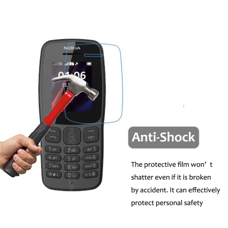 3Pcs Clear Scratch Resistant Anti-Water Film For Nokia 106 2018 Screen Protector 5H HD Explosion-Proof PET Film Not Glass
3Pcs Clear Scratch Resistant Anti-Water Film For Nokia 106 2018 Screen Protector 5H HD Explosion-Proof PET Film Not Glass