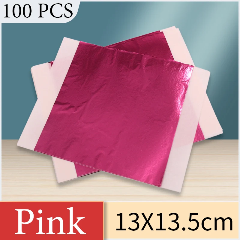 13X13.5cm 100pcs Taiwan Gold Pink Color Foil Paper Gold Leaf Sheet in Arts and Crafts Furniture Nail Decorations Painting Pota
13X13.5cm 100pcs Taiwan Gold Pink Color Foil Paper Gold Leaf Sheet in Arts and Crafts Furniture Nail Decorations Painting Pota