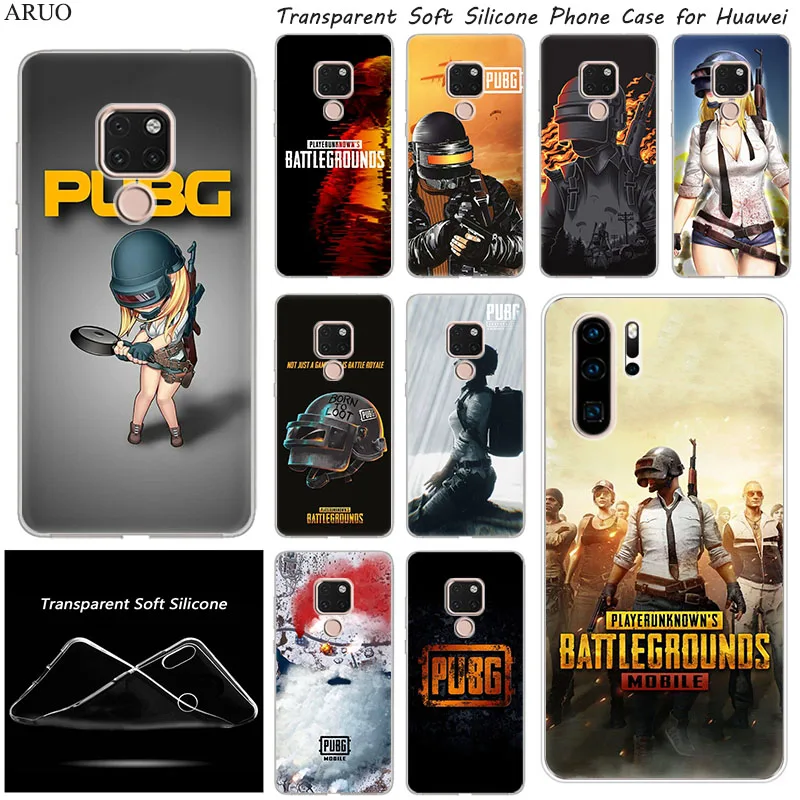 Мягкий силиконовый чехол из ТПУ для телефона Huawei Y8P Y5P Y6P P10 Y52018 Mate 10 20 Lite 20X PUBG