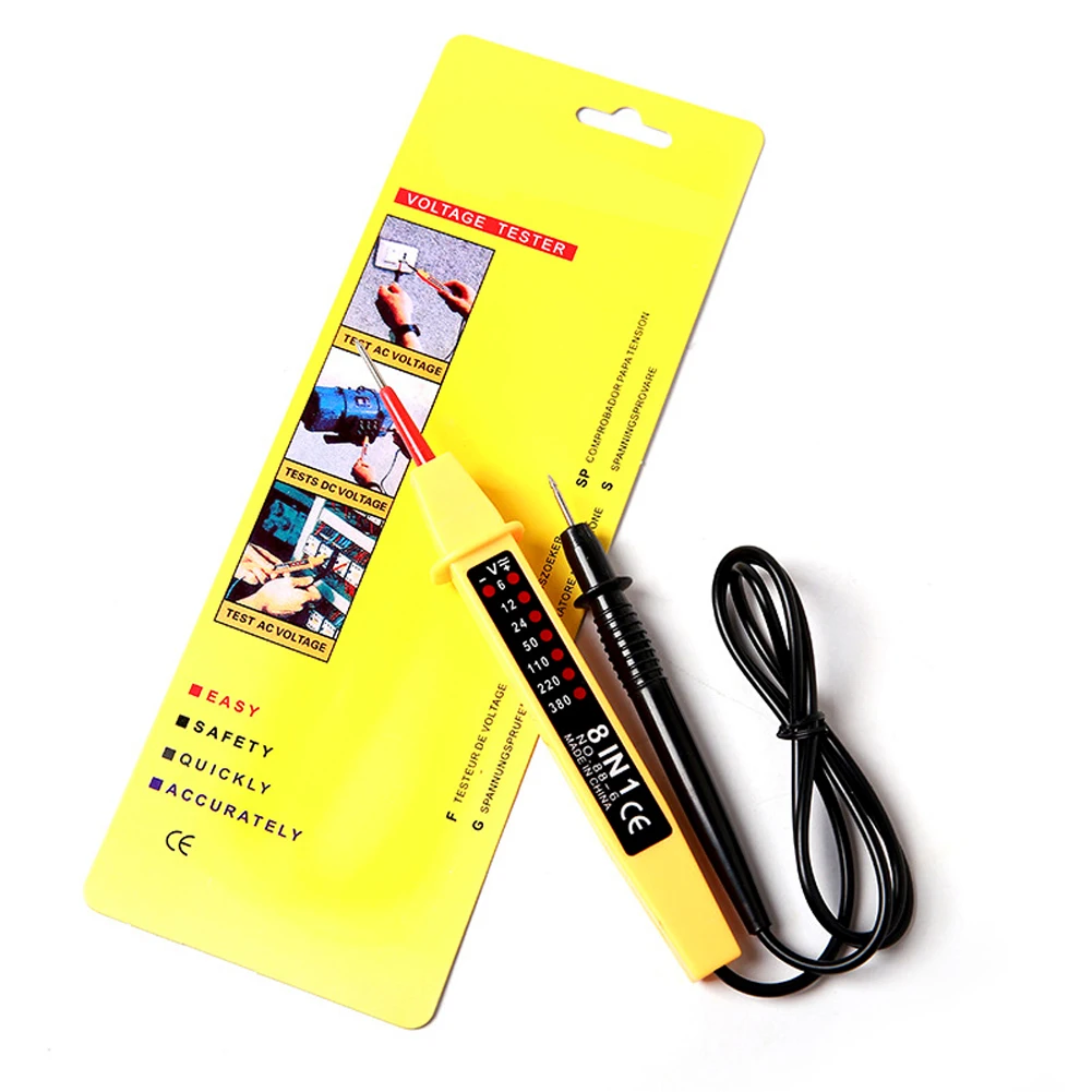 6-380V Voltage Tester 8-In-1 Polarity Current Tester AC Direct Current Voltage Tester 50-500Hz For Direct Current And AC Voltage
6-380V Voltage Tester 8-In-1 Polarity Current Tester AC Direct Current Voltage Tester 50-500Hz For Direct Current And AC Voltage