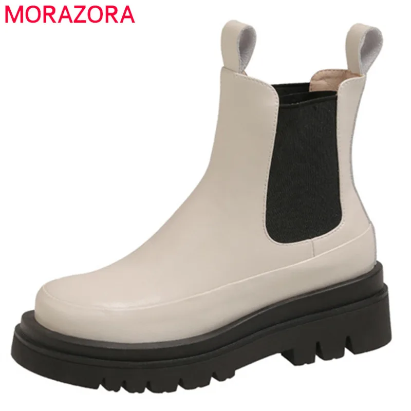 MORAZORA 2022 New Arrive Chelsea Boots Women Flat Platform Shoes Stretch Slip On Genuine Leather Casual Ankle Boots Women
MORAZORA 2022 New Arrive Chelsea Boots Women Flat Platform Shoes Stretch Slip On Genuine Leather Casual Ankle Boots Women