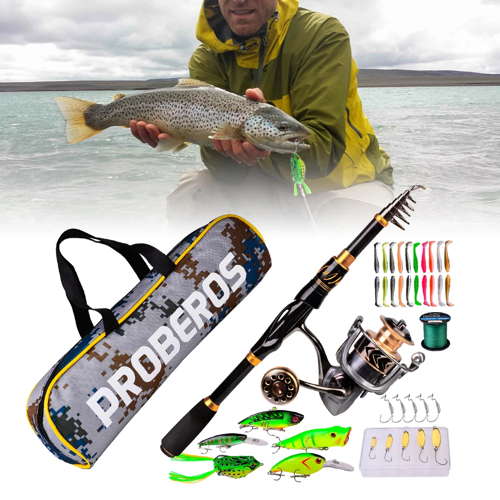Portable Fishing Rod Fishing Reel Combo 5.1:1 Ratio 11kg Max Drag 2.1m Telescopic Rod Kit Fishing Lures Hooks with Storage Bag
Portable Fishing Rod Fishing Reel Combo 5.1:1 Ratio 11kg Max Drag 2.1m Telescopic Rod Kit Fishing Lures Hooks with Storage Bag