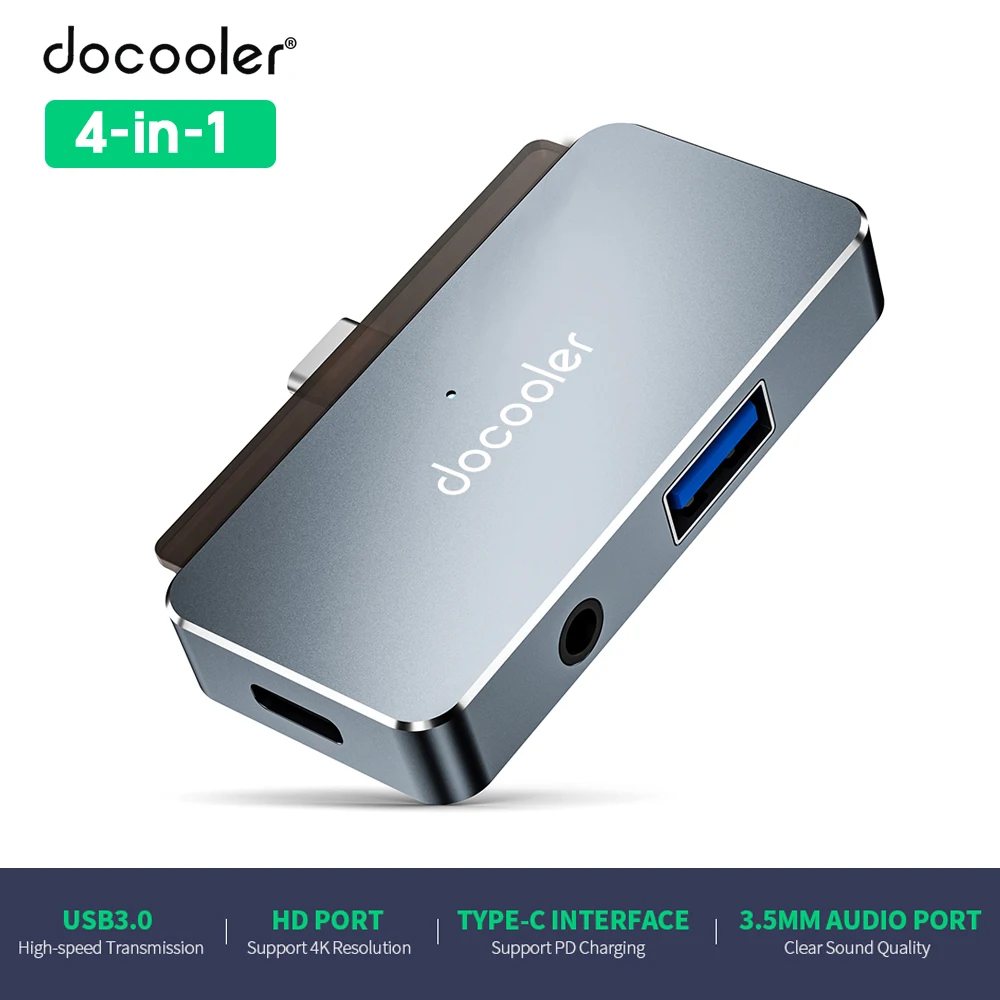 Адаптер docooler USB Type-C Hub со стандартной зарядкой 3 0 и 5 мм разъем для Наушников