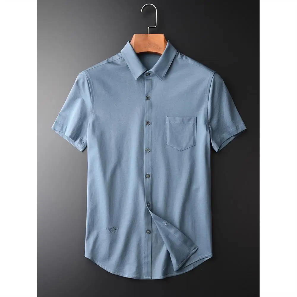 2020 summer thin short sleeve shirt men's pointed collar slim handsome fashion trend cotton bee embroidered shirt
2020 summer thin short sleeve shirt men's pointed collar slim handsome fashion trend cotton bee embroidered shirt